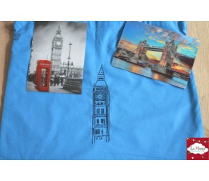 Stickserie - London Line Art inkl. Anhänger & Tasche ITH